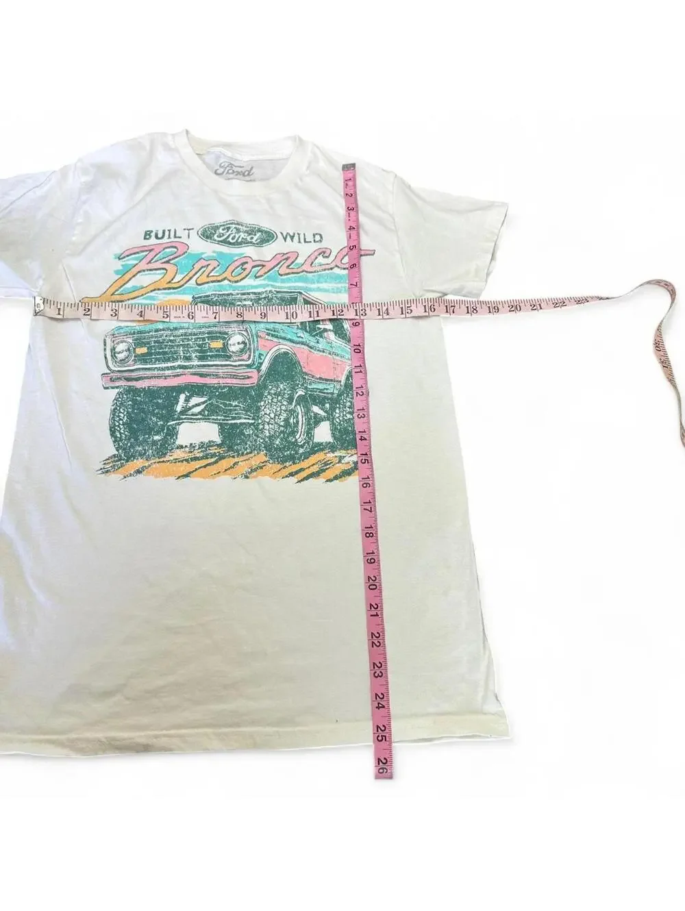 White Ford Bronco T-shirt, Small